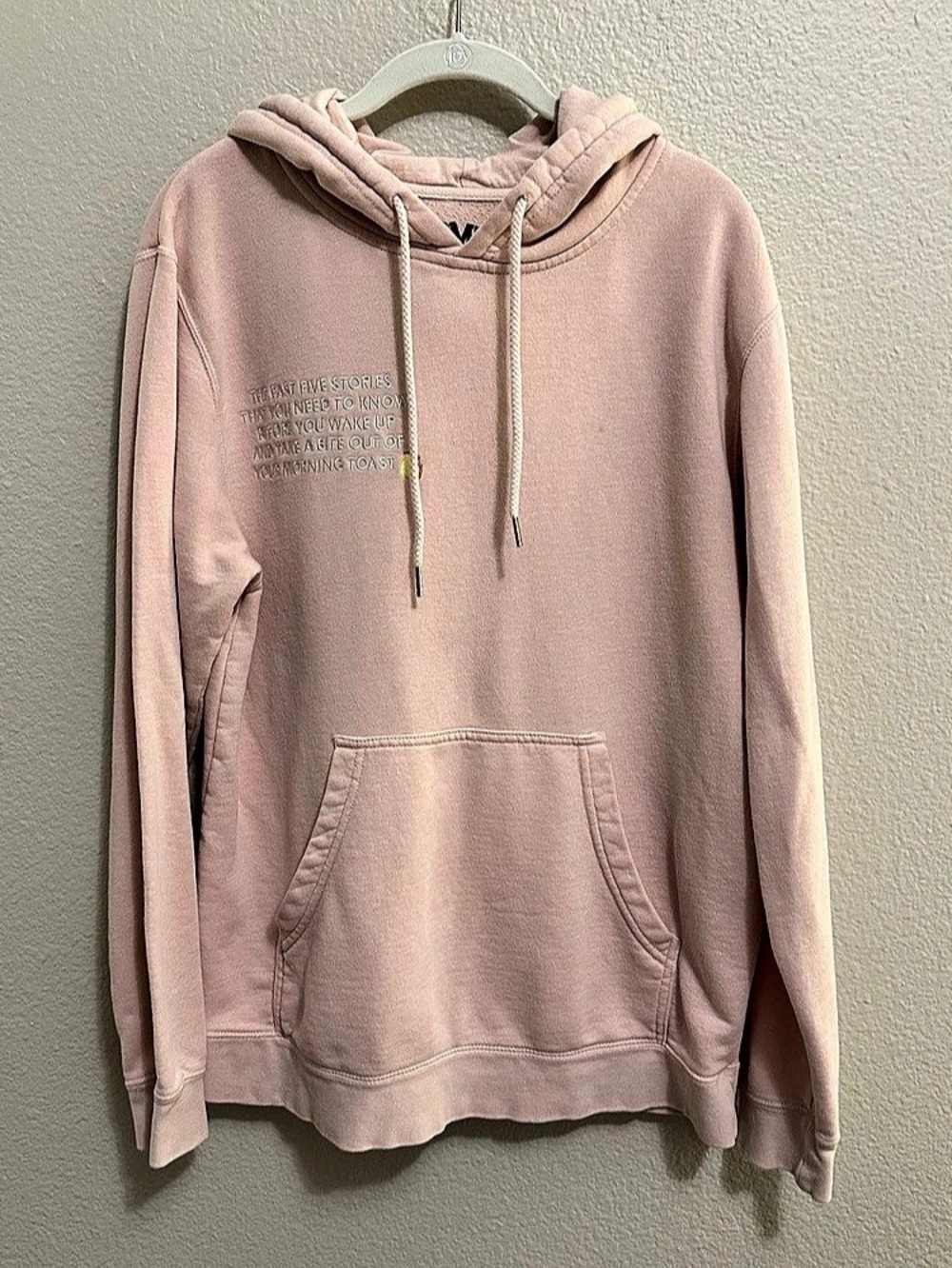 TMT The Morning Toast Pink Hoodie Size Medium Like New
